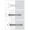 Goujon d'ancrage acier M12X180 SCELL-IT - boite de  25