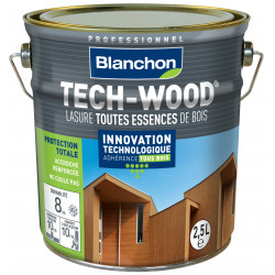 Lasure Tech-Wood Blanc - 2,5L - BLANCHON