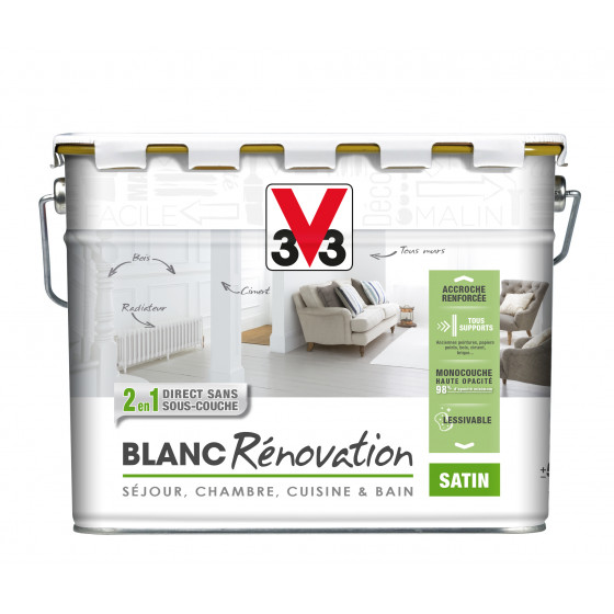 Peinture intérieure monocouche Blanc Rénovation blanc