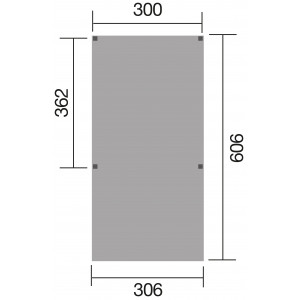 Carport en Y 612 simple sans toit, Poteaux 12x12 cm