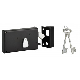 SERRURE en APPLIQUE 4G CROC 140X80 Droite 2CL