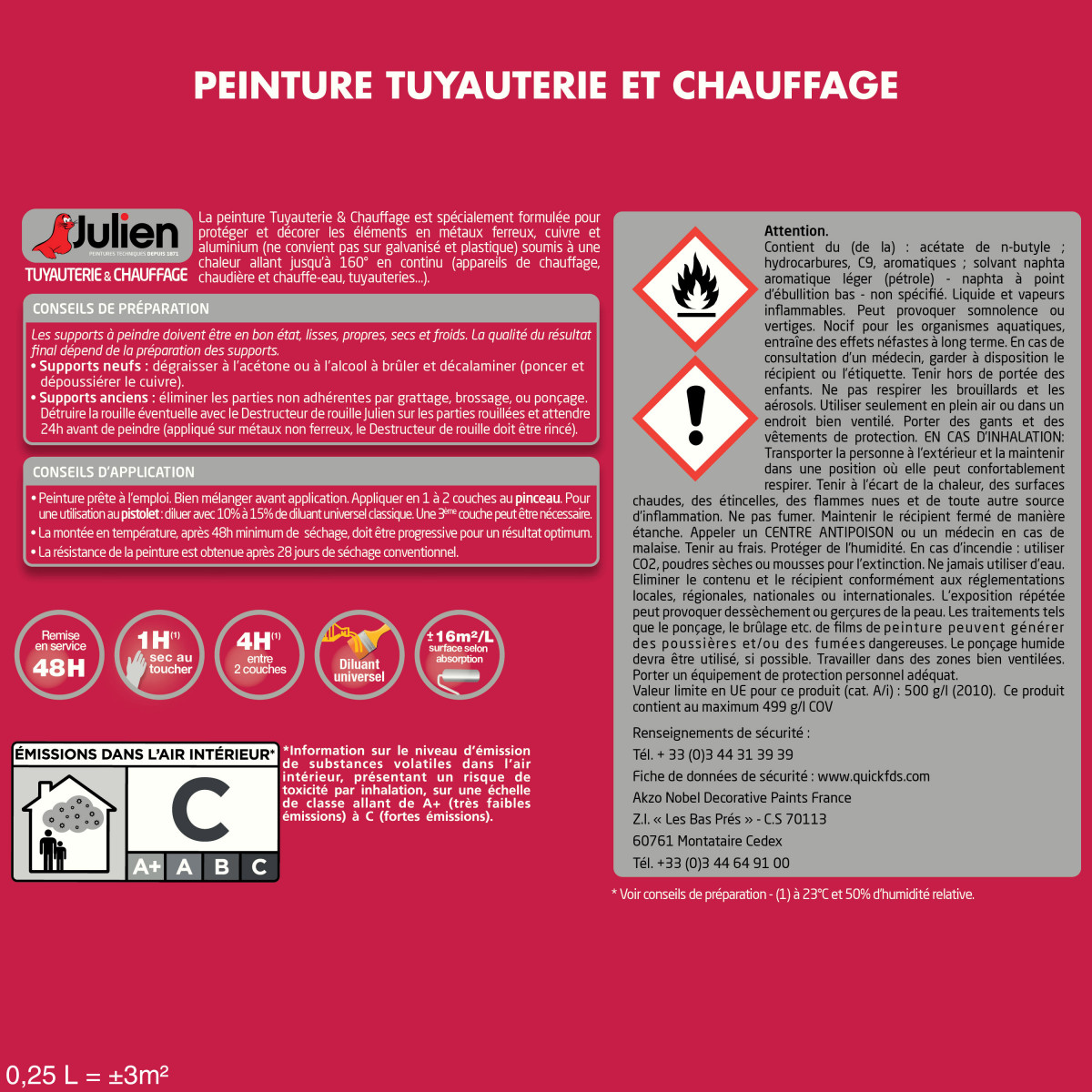 Peindre un tuyau de chauffage avec la peinture température