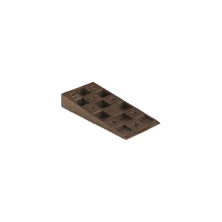 100 Cales crantées multi-usages - 90 x 45 x 15 mm MARRONS
