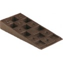 100 Cales crantées multi-usages - 90 x 45 x 15 mm MARRONS