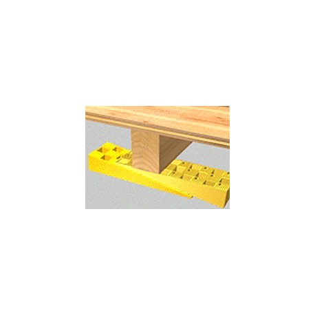 Sachet de 6 Cales crantées multi-usage - 150 x 45 x 25 mm JAUNES