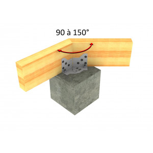 Equerre réglable pour terrasse bois ABF120