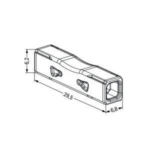 Borme à leviers Inline à enficher, 4 mm² - Boîte de 100