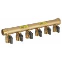 Collecteur mâle femelle 20x27 monobloc avec vannes départs mâle 15x21