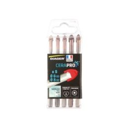 Coffret 5 forets Cerapro attachement 6 pans 6(x3)-8(x2) mm