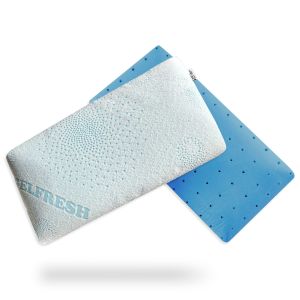 Oreiller gelfresh à mousse à mousse haute densité - orthopédique & ergonomique - housse en fibre de Cotton 40x60 cm