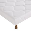 Sommier tapissier, blanc, Gamme Prestige Hôtel, bois massif + pieds offerts