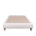 Sommier tapissier, beige, Gamme Prestige Hôtel, bois massif + pieds offerts