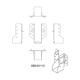 Sabot ailes exterieures 40 X 110 X 1.5 - SIMPSON