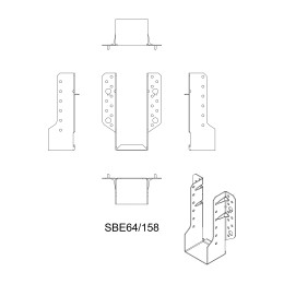 Sabot ailes extérieures 64 X 158 X 1.5 - SIMPSON