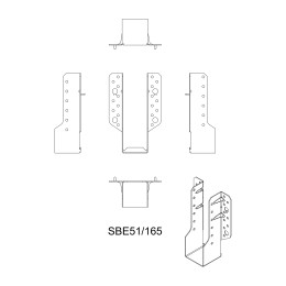 Sabot ailes extérieures 51 X 165 X 1.5 - SIMPSON