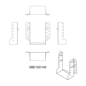 Sabot ailes extérieures 100 X 140 X 1.5 - SIMPSON