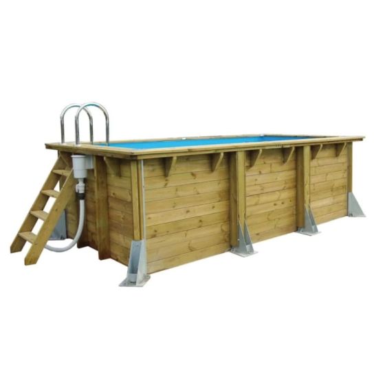 Piscine Azura 250x450 - H126cm - Liner Beige 75/100ème