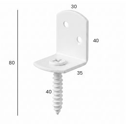 Equerres de fixation 40x35 Blanc