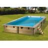 Piscine bois rectangulaire Azura 300 x 300 H.126 cm - UBBINK